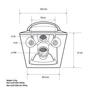 Skullpot Toilet Black Matt