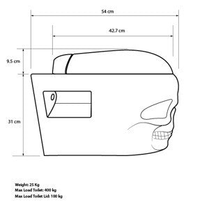 Skullpot Toilet White Matt