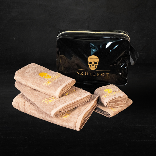 Juego de toallas marrón