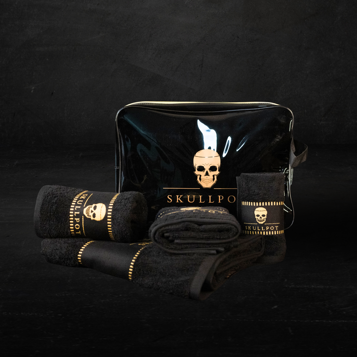 Juego de toallas negro
