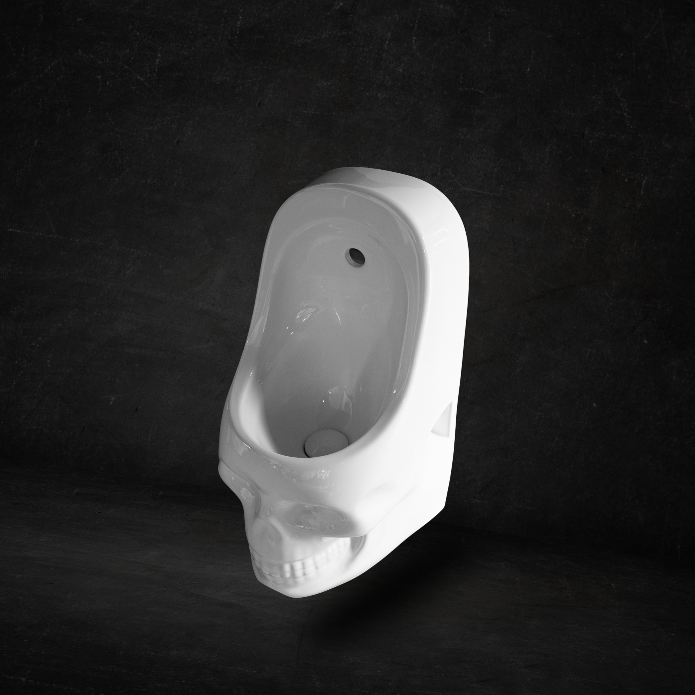 Urinario Skullpot blanco brillante (pequeño)