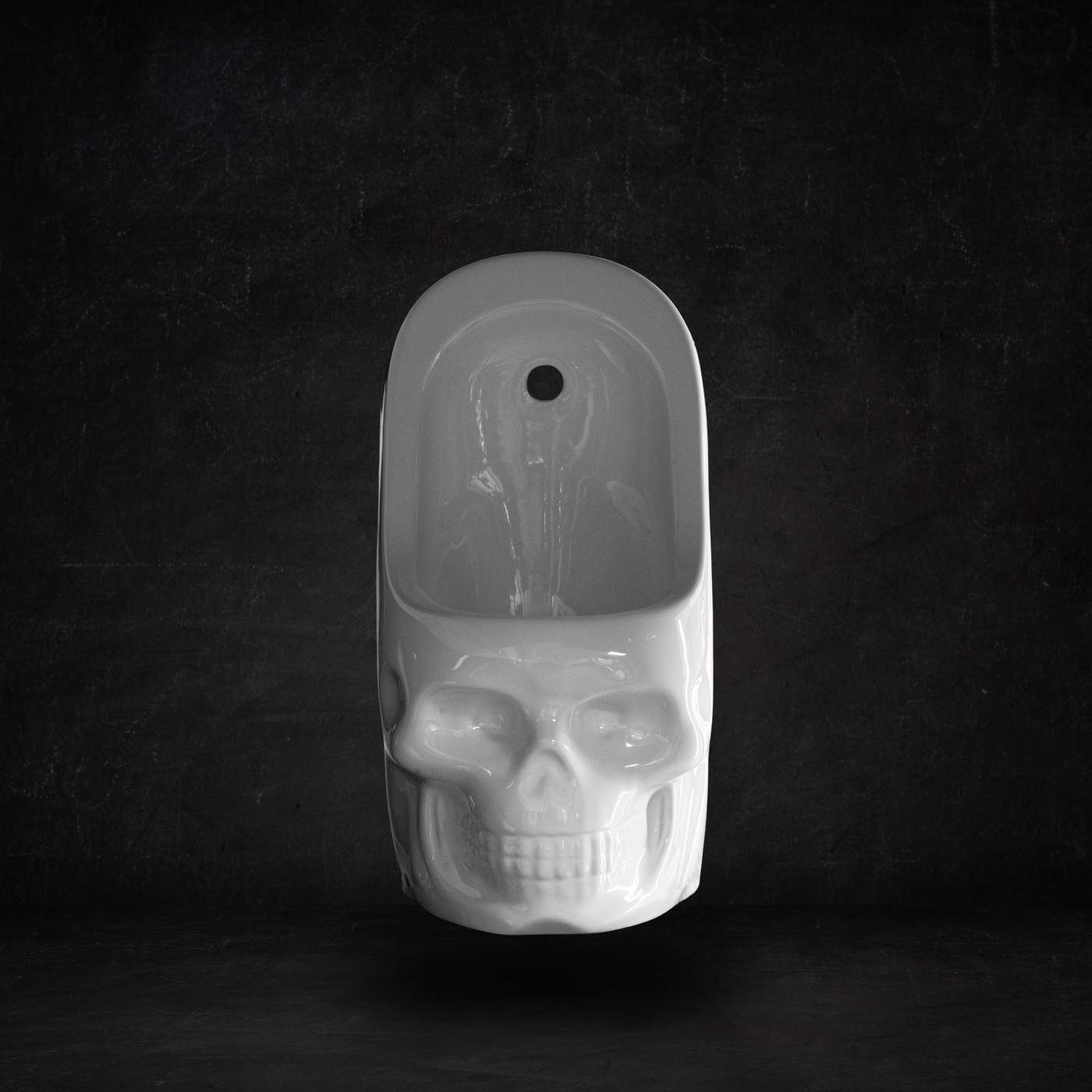Urinario Skullpot blanco brillante (pequeño)