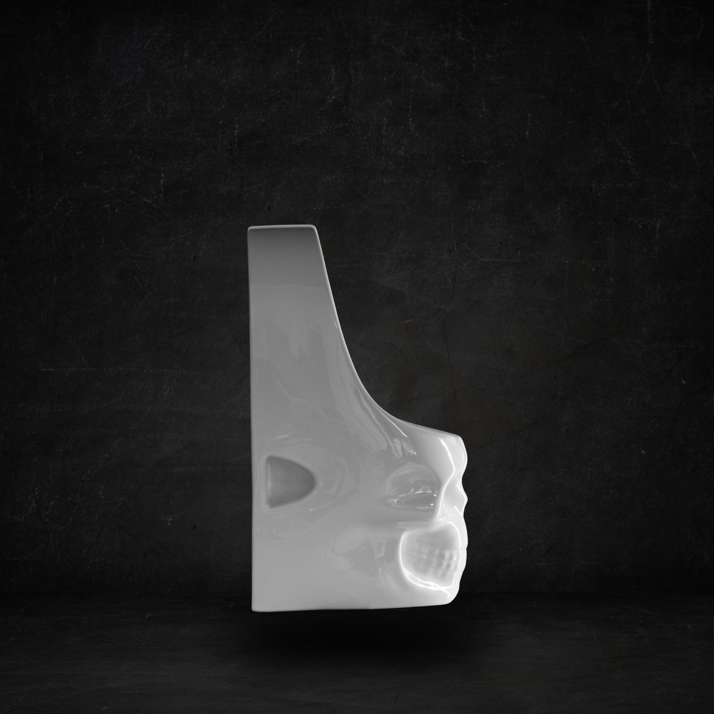 Urinario Skullpot blanco brillante (pequeño)