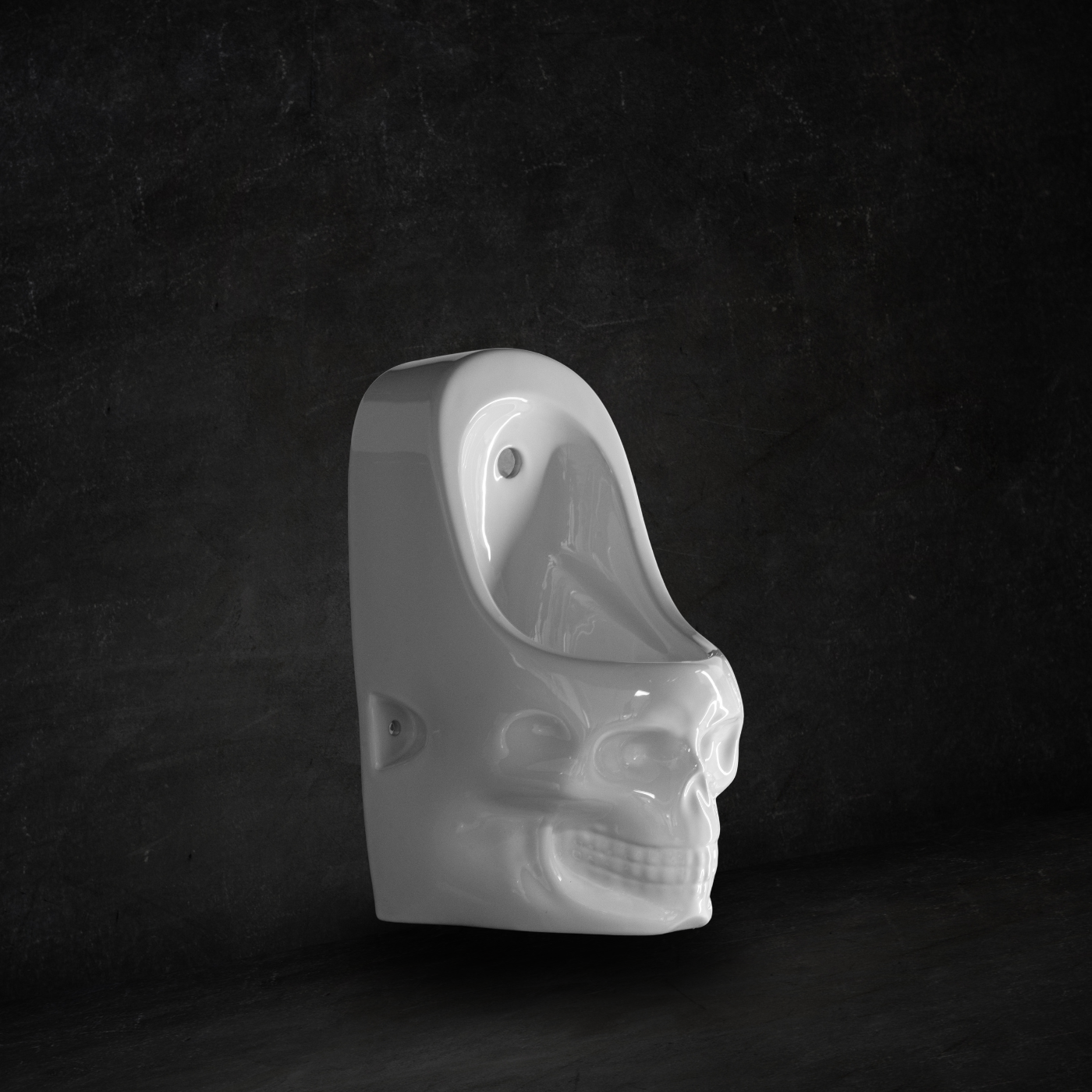Urinario Skullpot blanco brillante (pequeño)