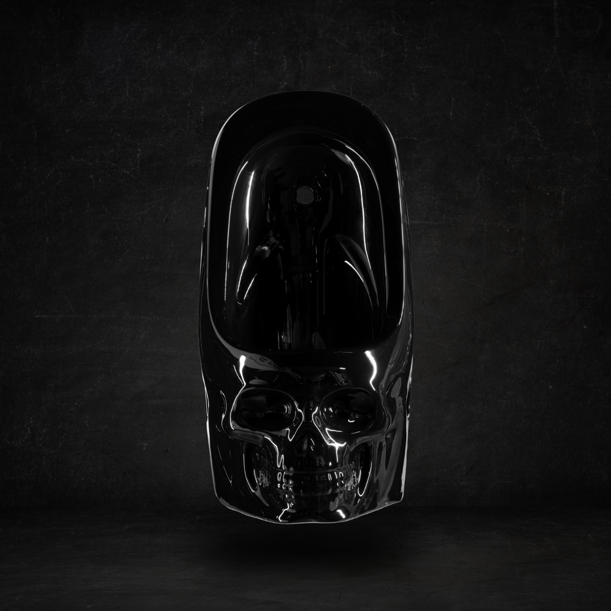 Skullpot Urinal Black Glossy (big)