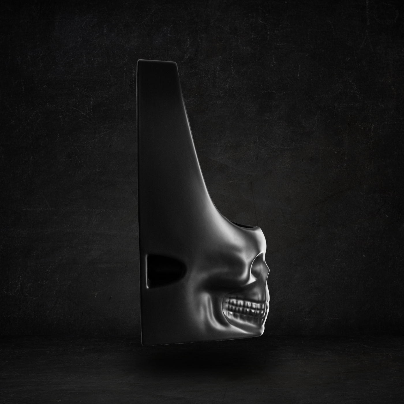 Urinario Skullpot negro mate (grande)
