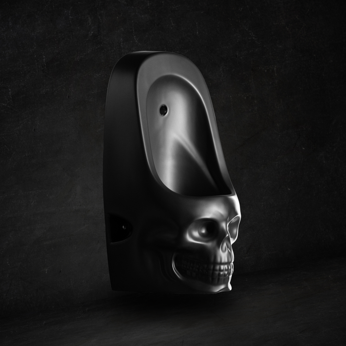 Skullpot urinal Black Matt (big)