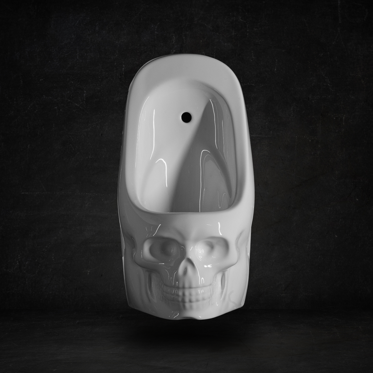 Skullpot urinal blanco brillante (grande)