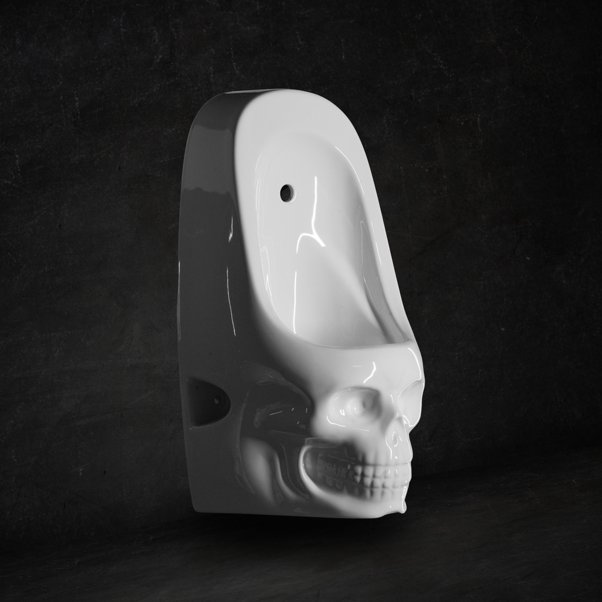 Skullpot Urinal White Glossy (big)