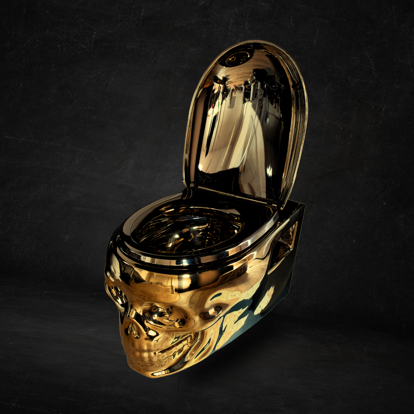 Inodoro Skullpot dorado