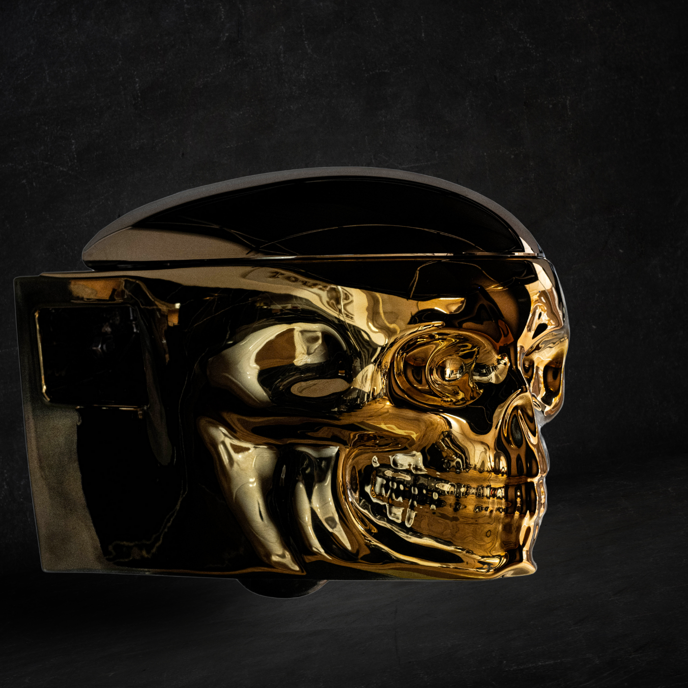 Inodoro Skullpot dorado