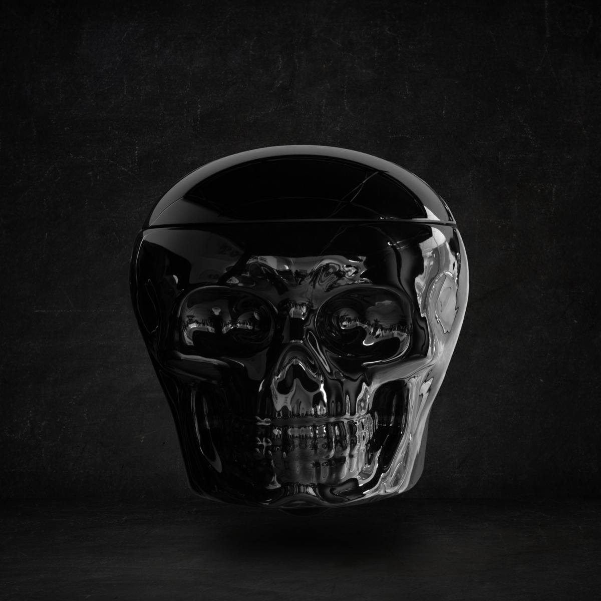 Skullpot Toilet Black Glossy