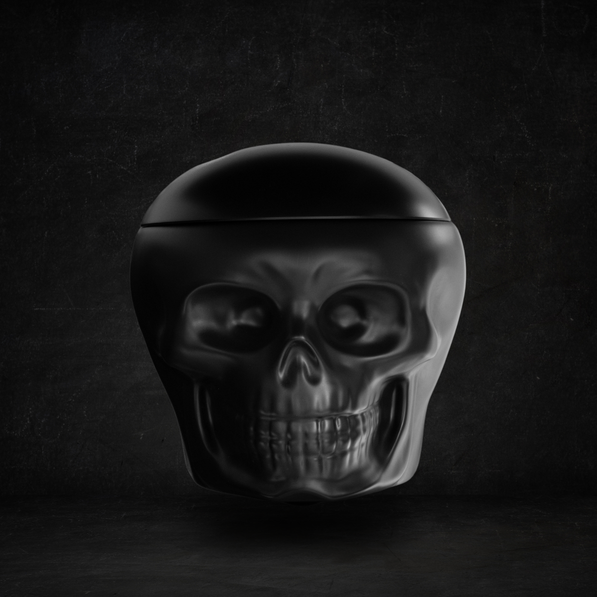 Skullpot Toilet Black Matt