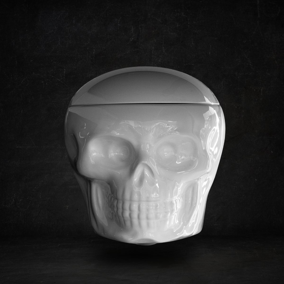 Skullpot Toilet White Glossy